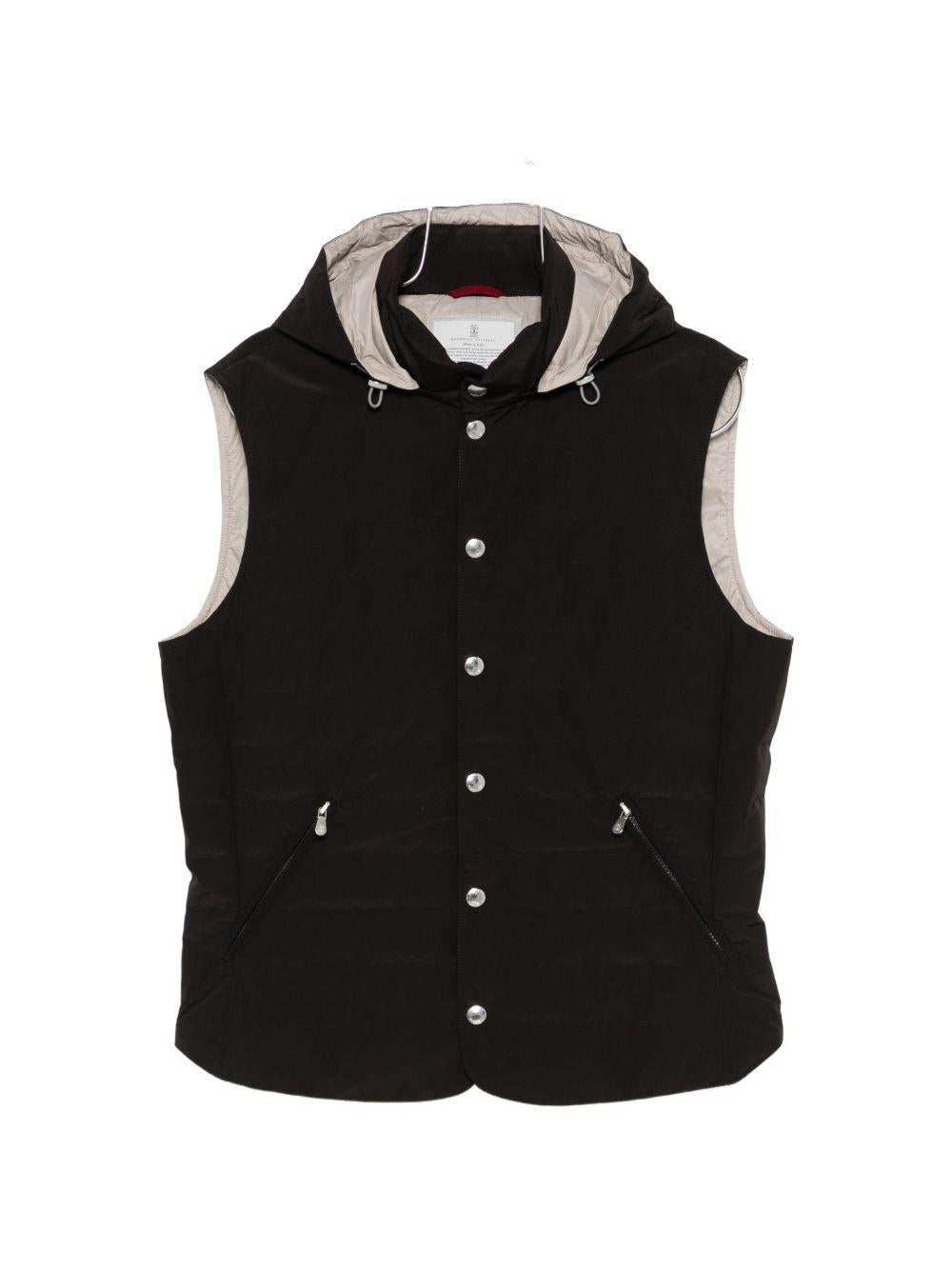 Smanicato nero/beige con cappuccio 