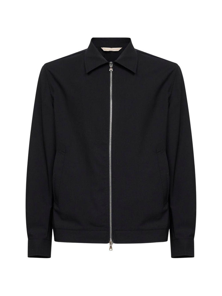 Giacca camicia nera con zip 