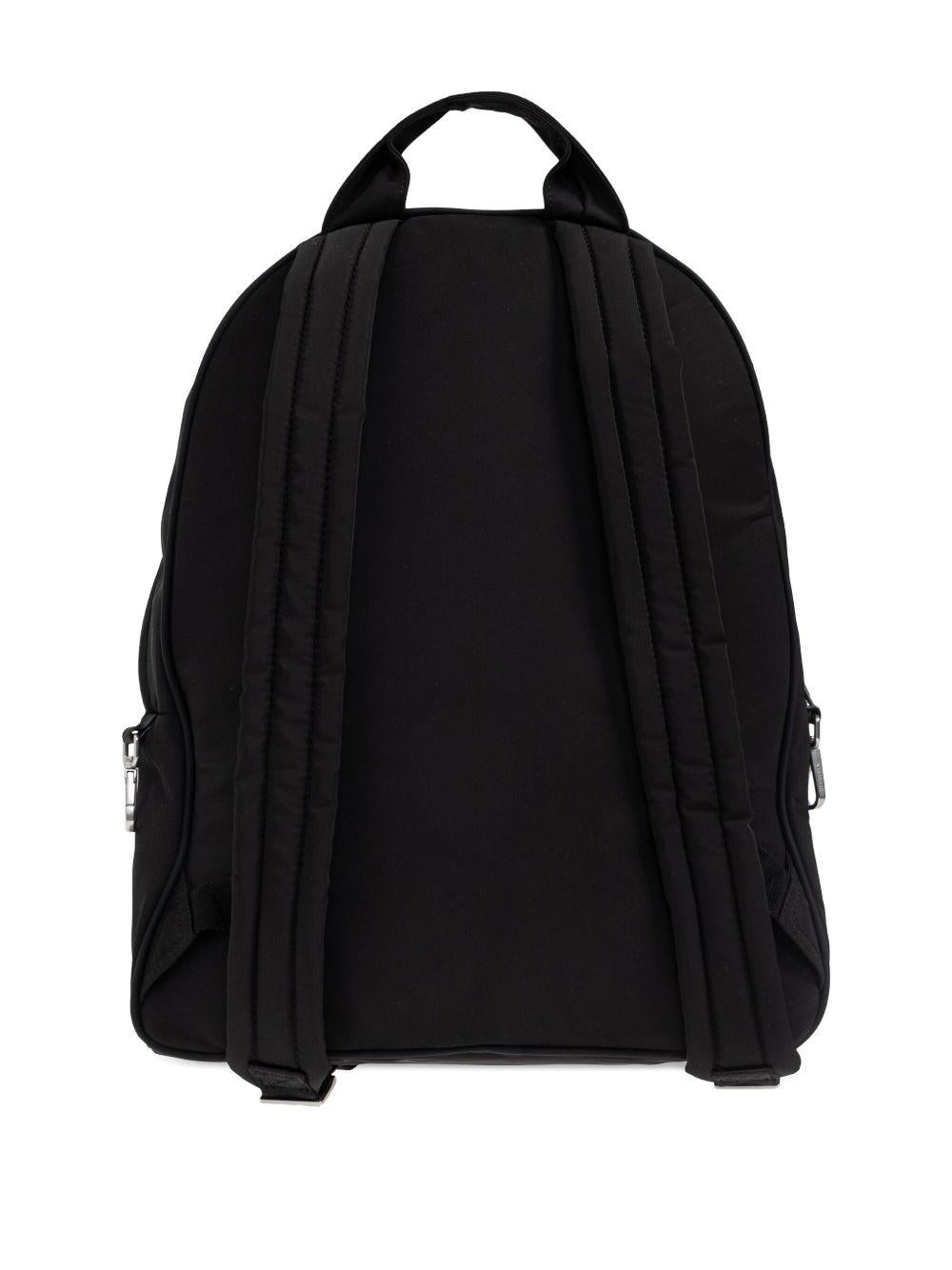Zaino con zip nero 