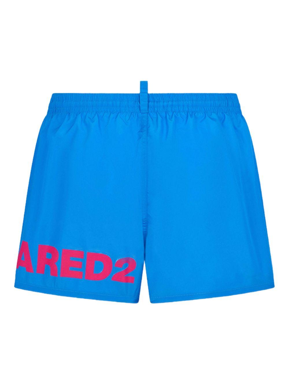 Costume da bagno blu con logo 