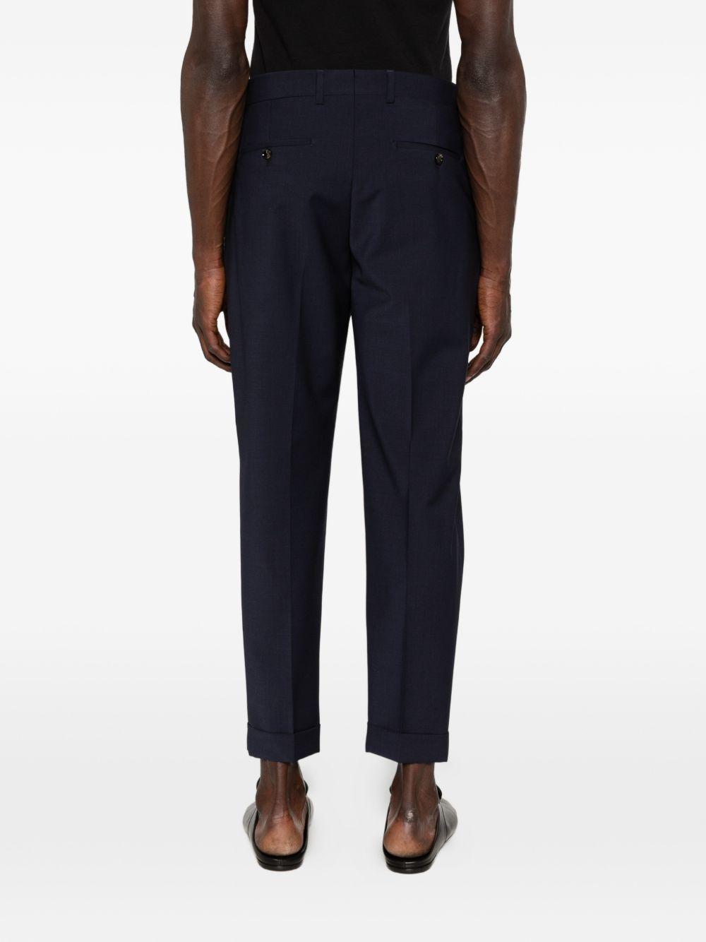 Pantaloni blu scuro con risvolto 
