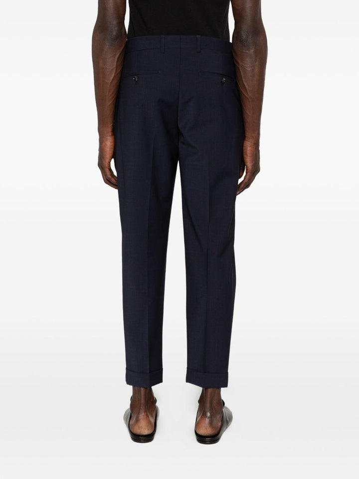 Pantaloni blu scuro con risvolto 