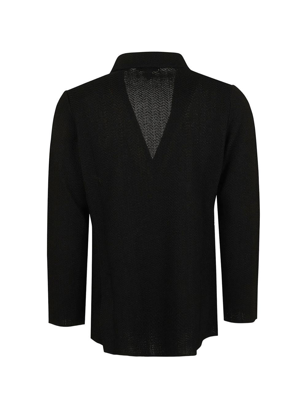 Blazer nero doppiopetto in cotone 