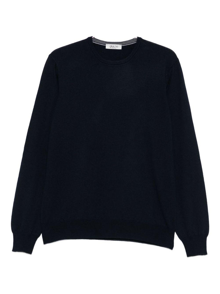 Maglione blu navy girocollo 
