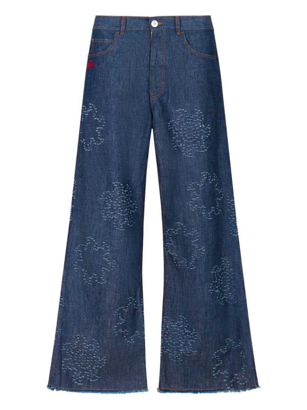 Jeans onion blue con motivo 