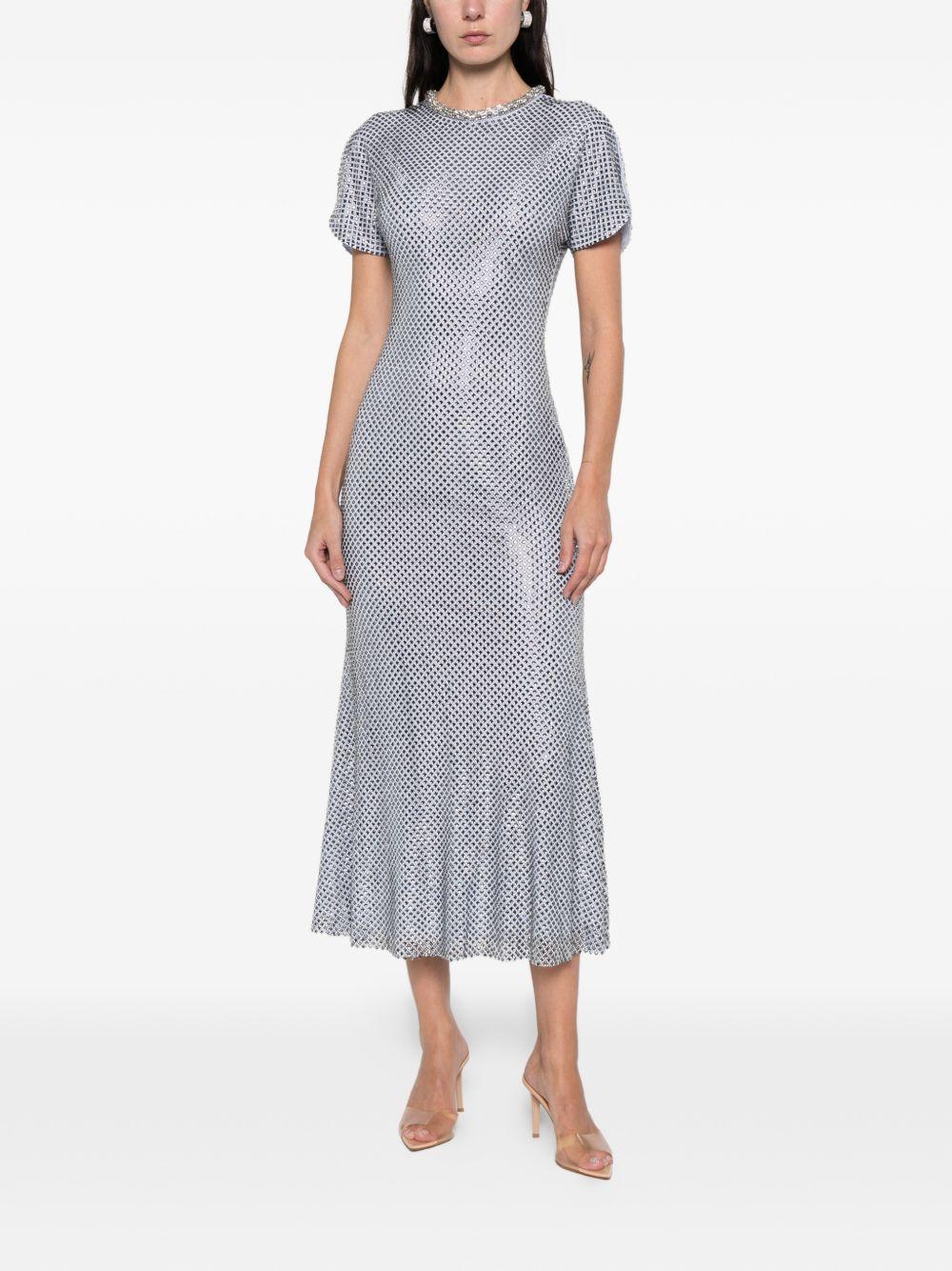 Abito midi con strass 