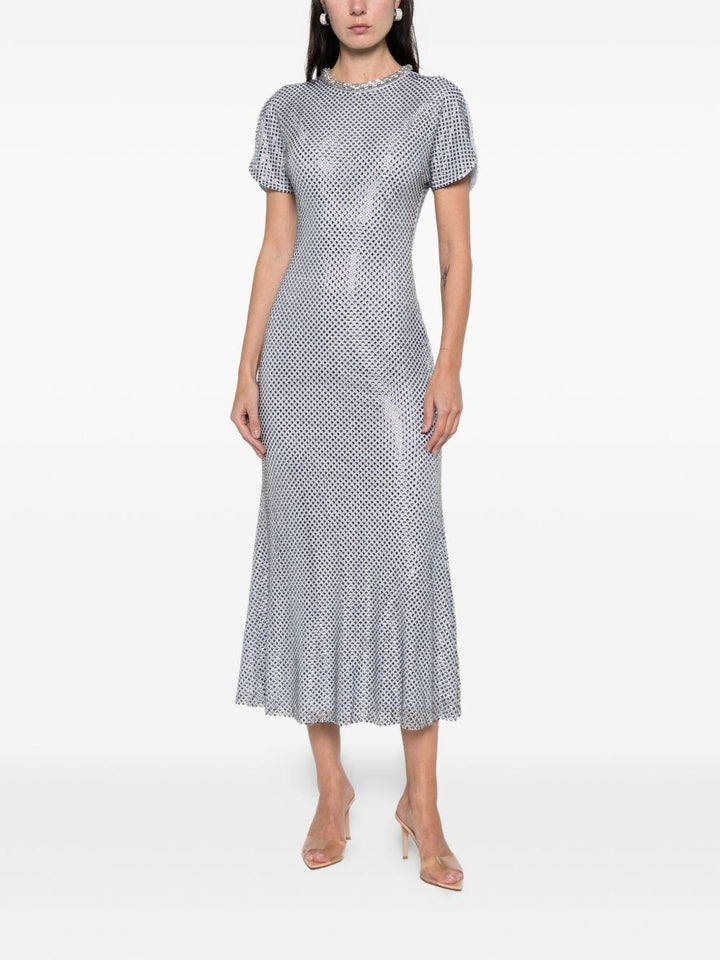 Abito midi con strass 