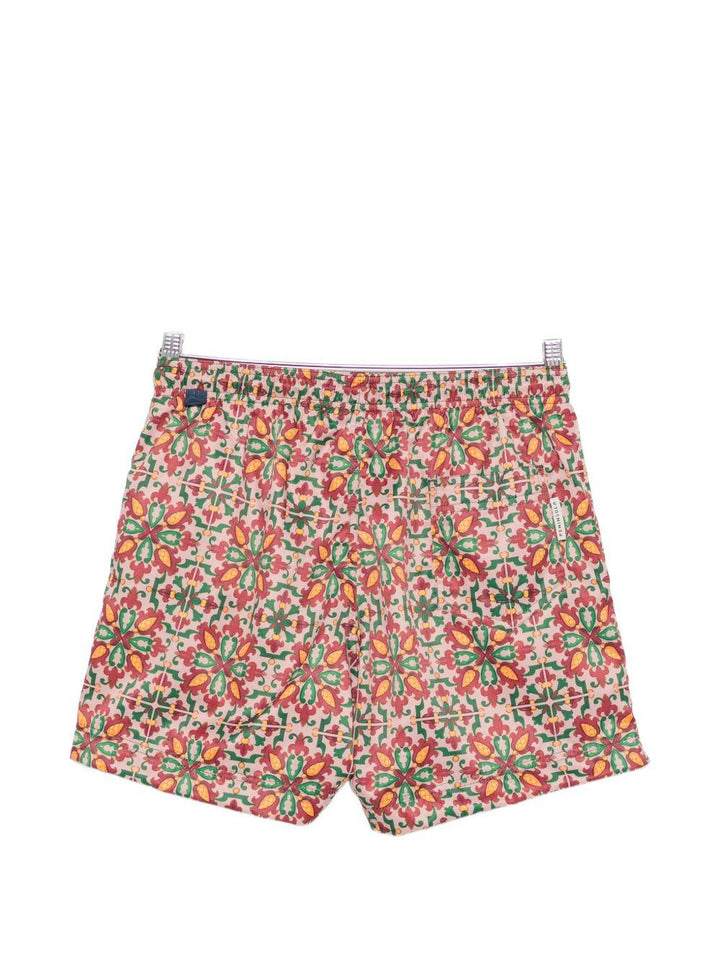 Costume da bagno verde/rosso con stampa 