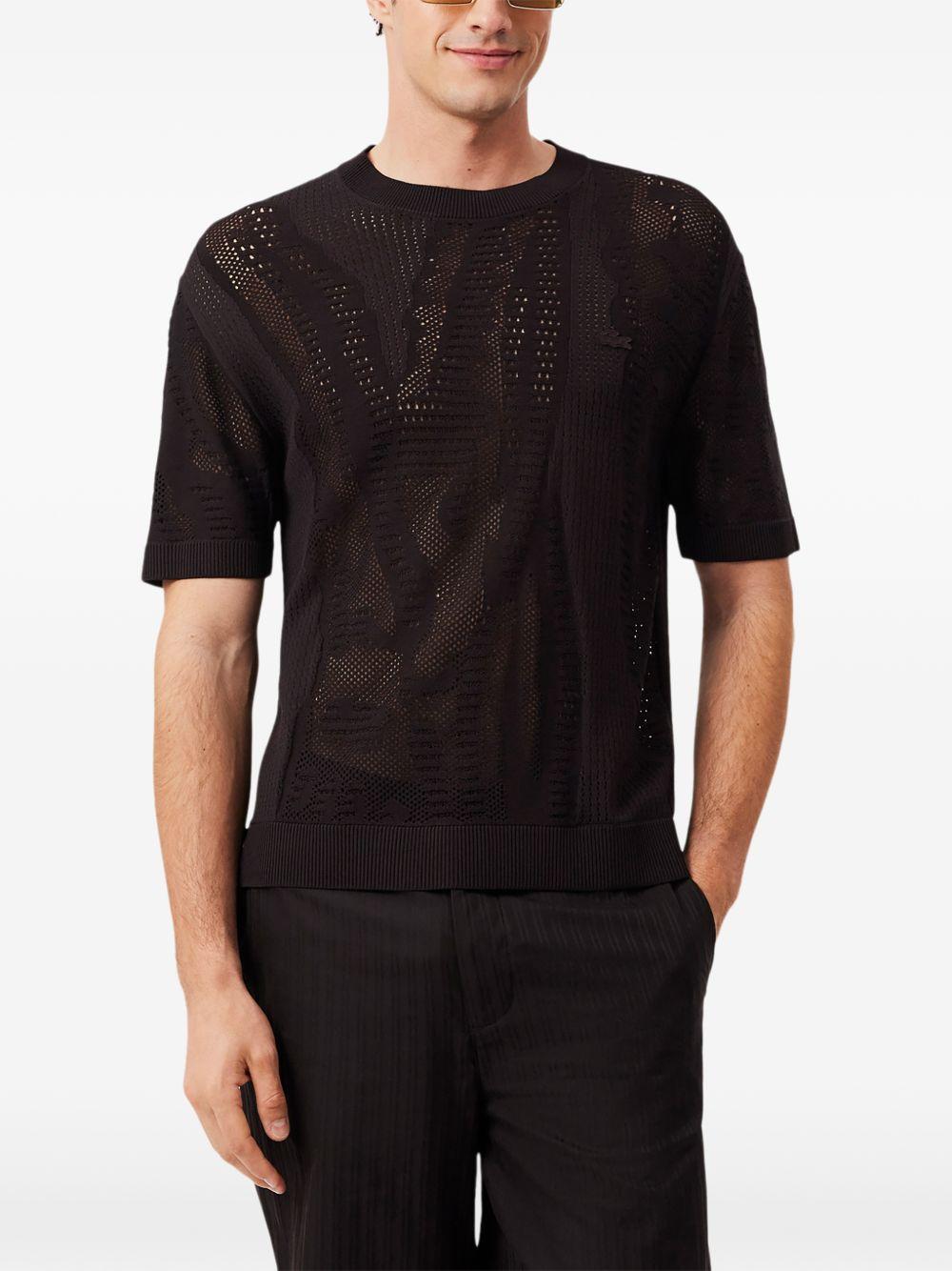 Maglia a maniche corte traforata 