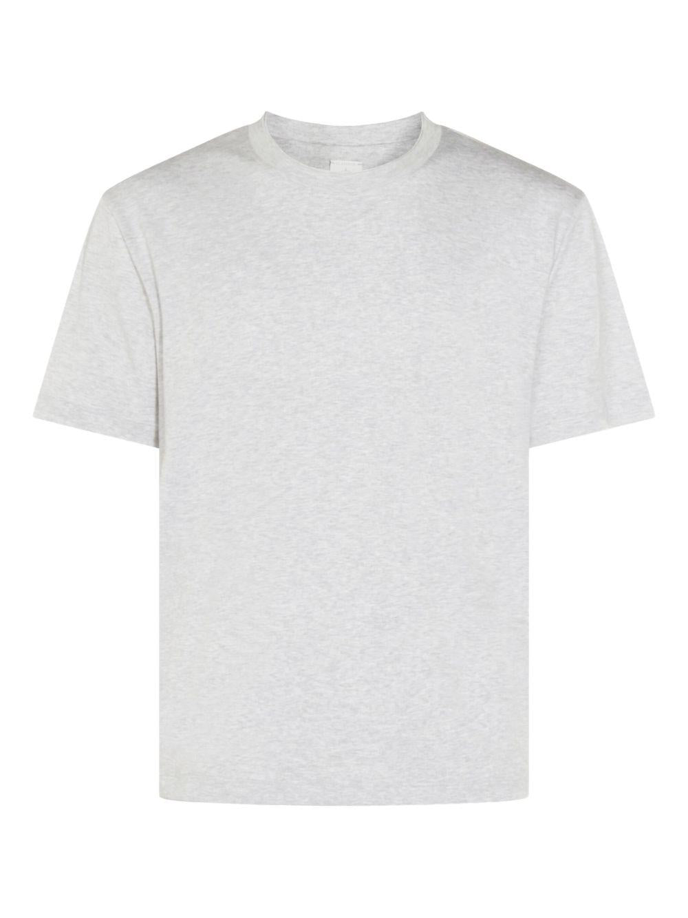 T-shirt girocollo a maniche corte grigio 