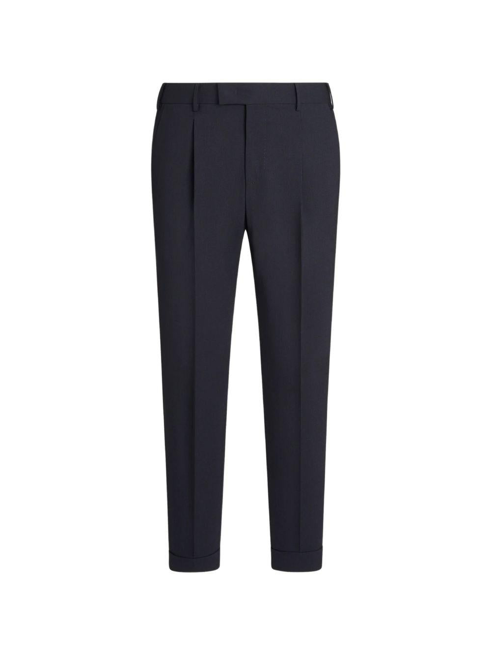 Pantaloni blu navy con pence 