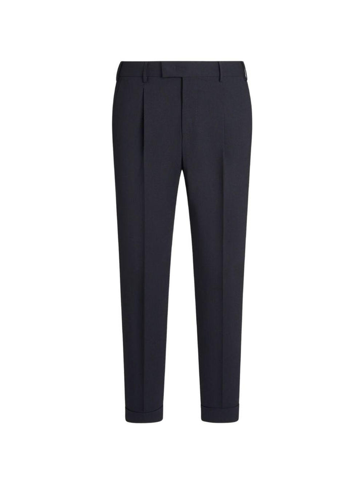 Pantaloni blu navy con pence 
