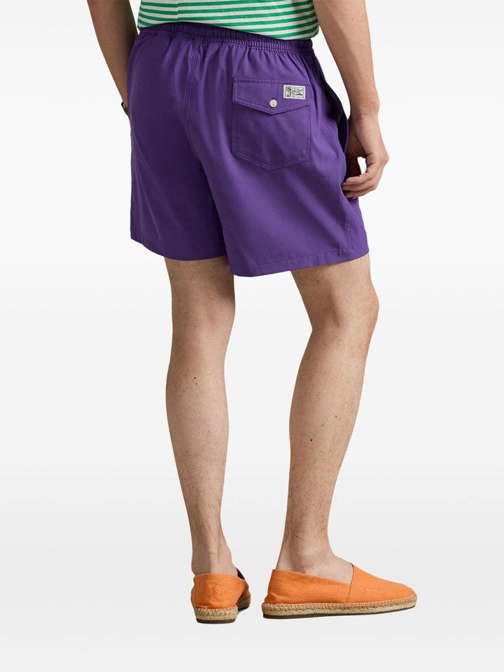 Costume da bagno con motivo Polo Pony viola 