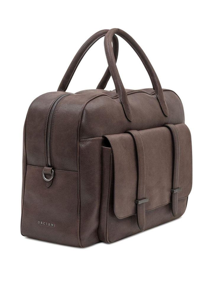 Borsa tote Jones marrone con battente 