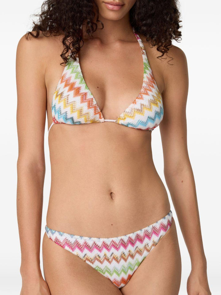 Bikini con motivo chevron 