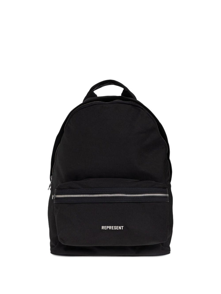 Zaino con zip nero 