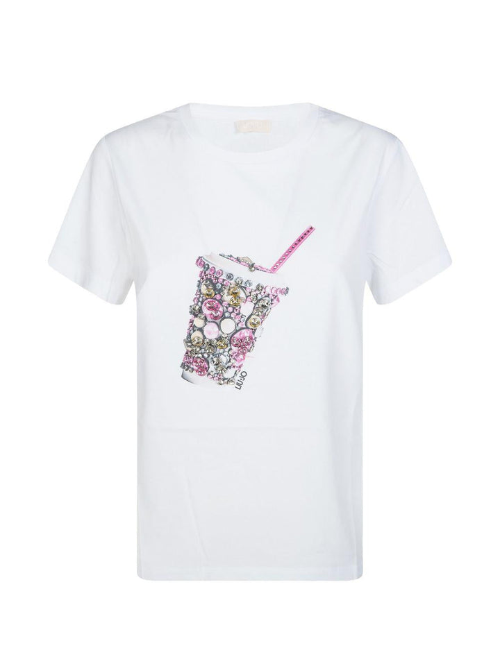 T-shirt con strass 