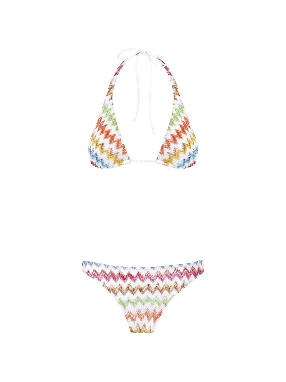 Bikini con motivo chevron 