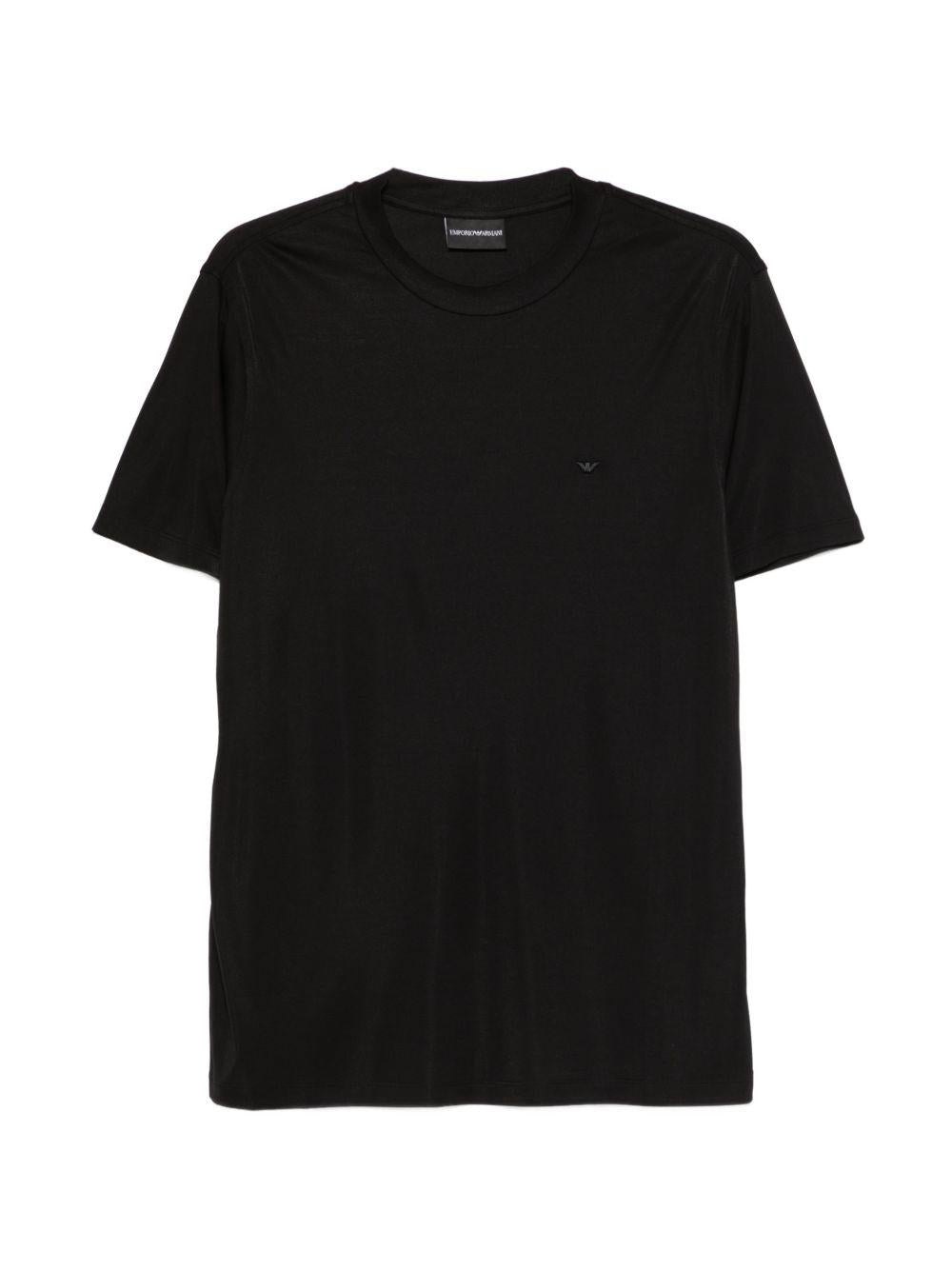 T-shirt nera con dettaglio logo 