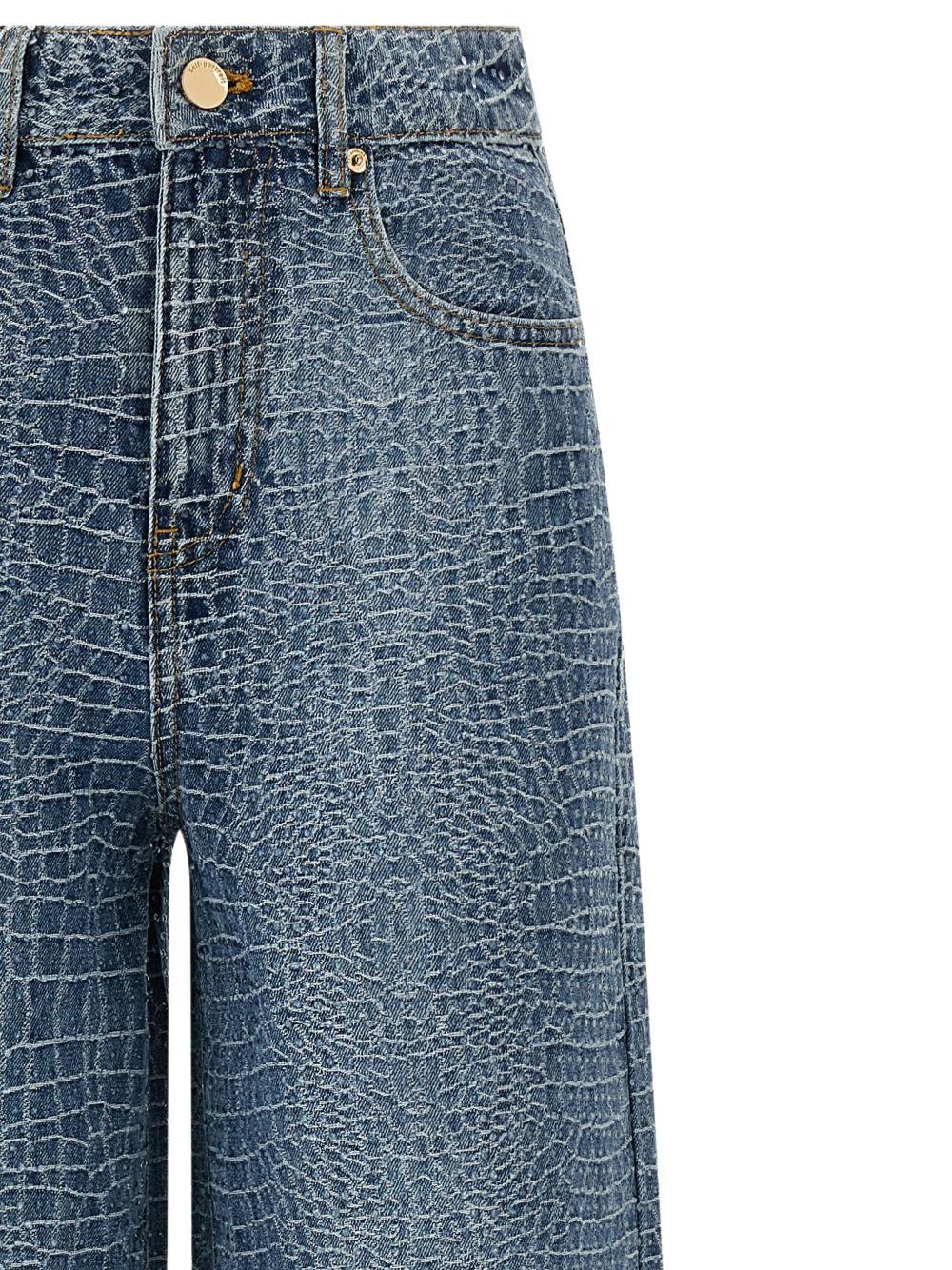 Denim con effetto coccodrillo 