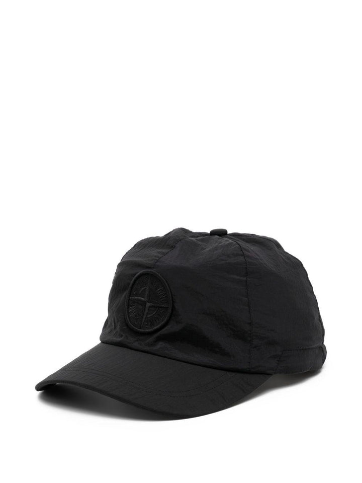 Cappello da baseball nero con logo 