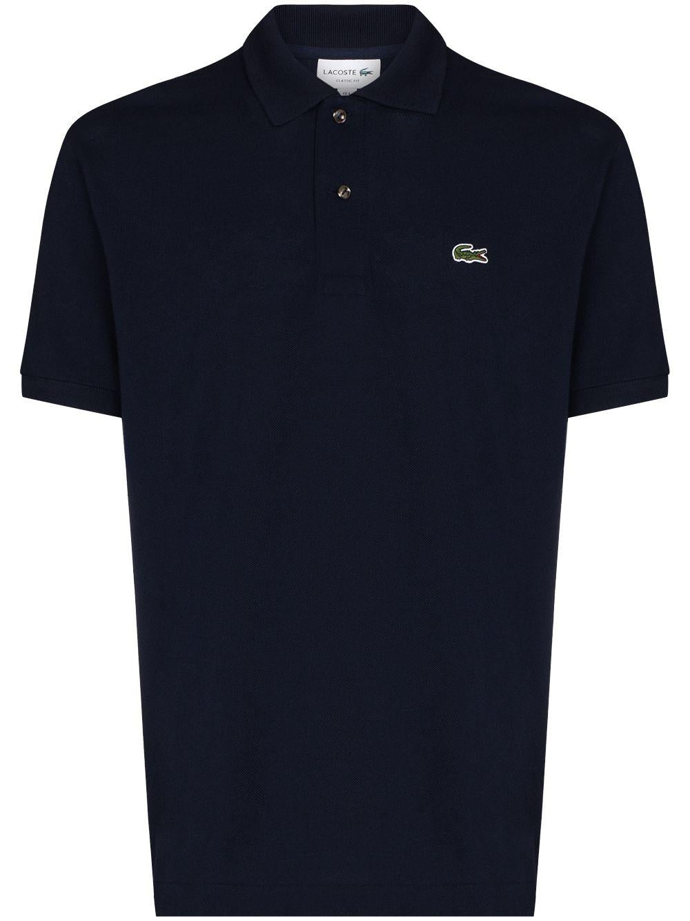 Polo blu navy con applicazione coccodrillo 