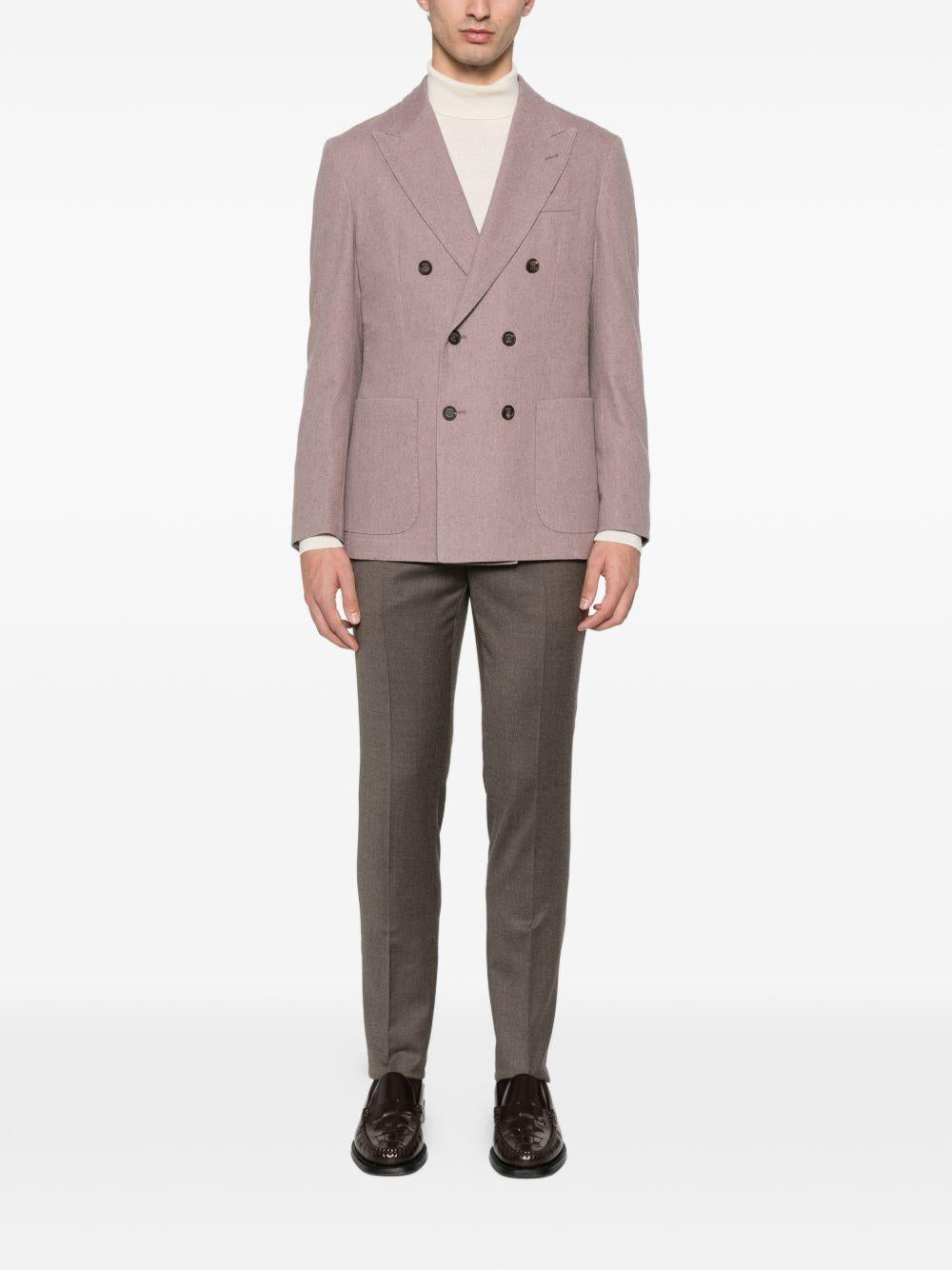 Pantaloni marrone chiaro con tasche 