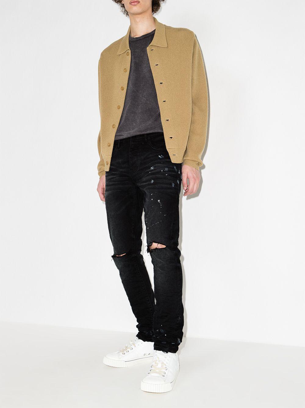 Jeans skinny effetto vernice 