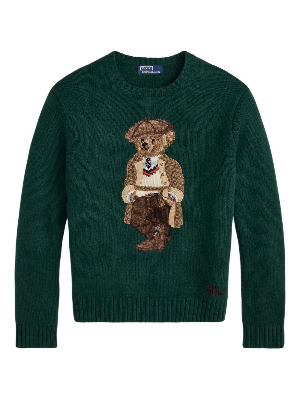 Green wool sweater