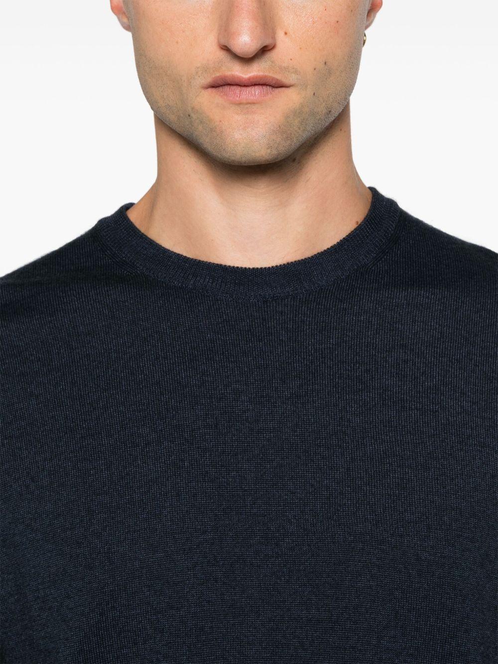Maglione in lana blu scuro 