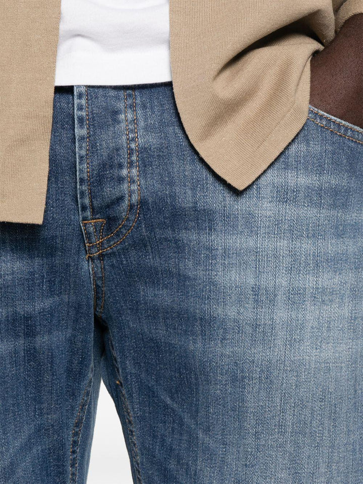 Jeans effetto slavato blu 