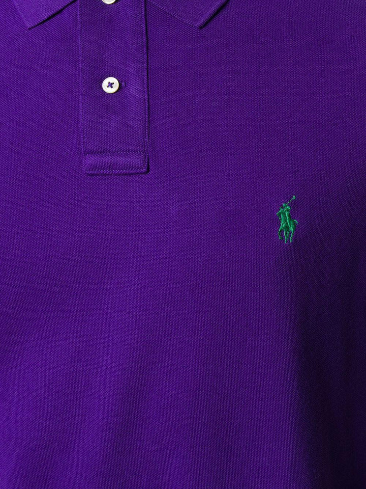 Polo viola con ricamo 