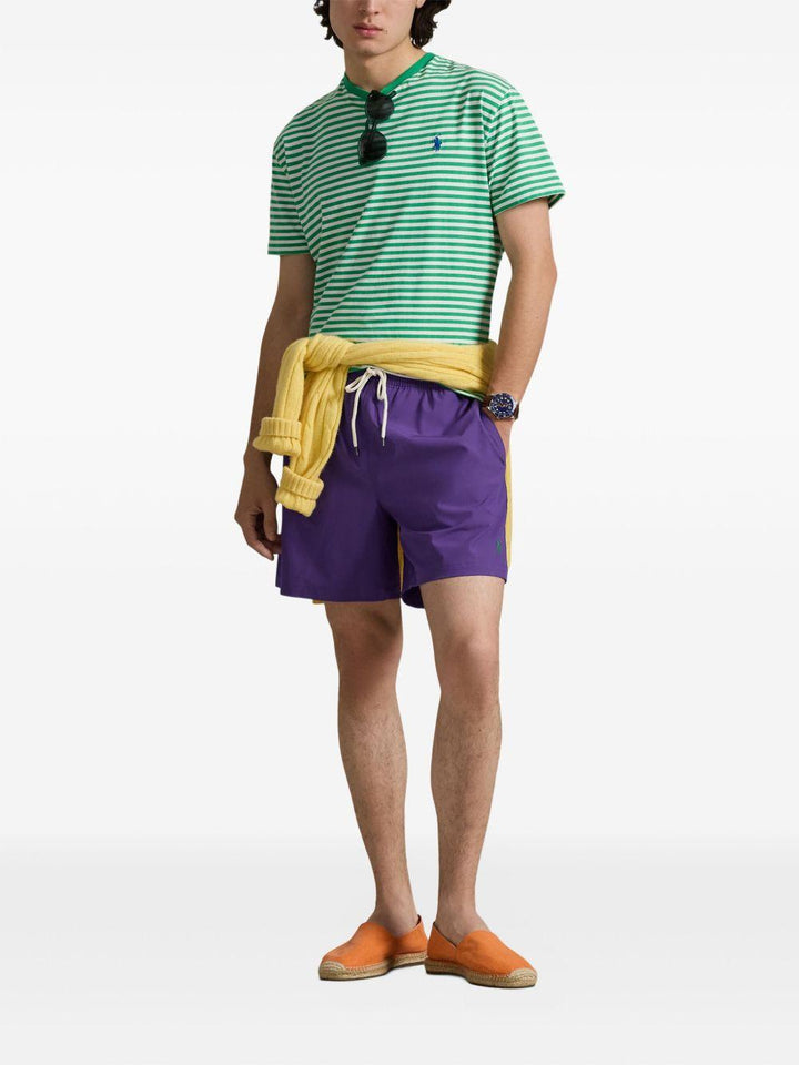 Costume da bagno con motivo Polo Pony viola 