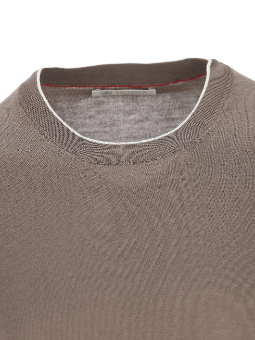 T-shirt girocollo nocciola 