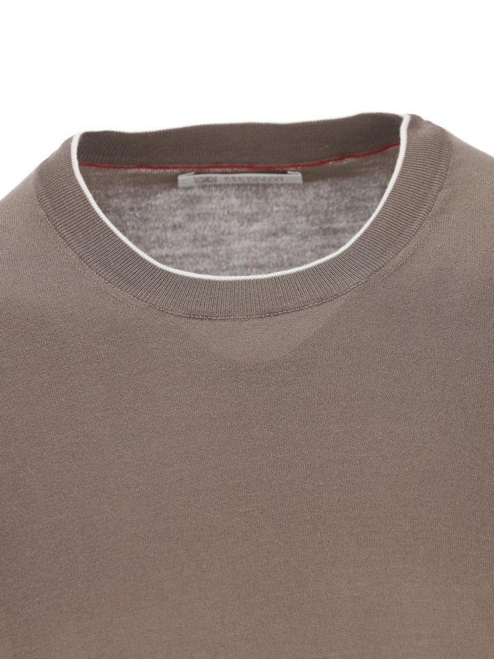 T-shirt girocollo nocciola 