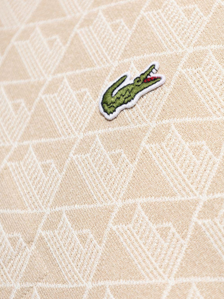 Polo beige chiaro con monogramma 