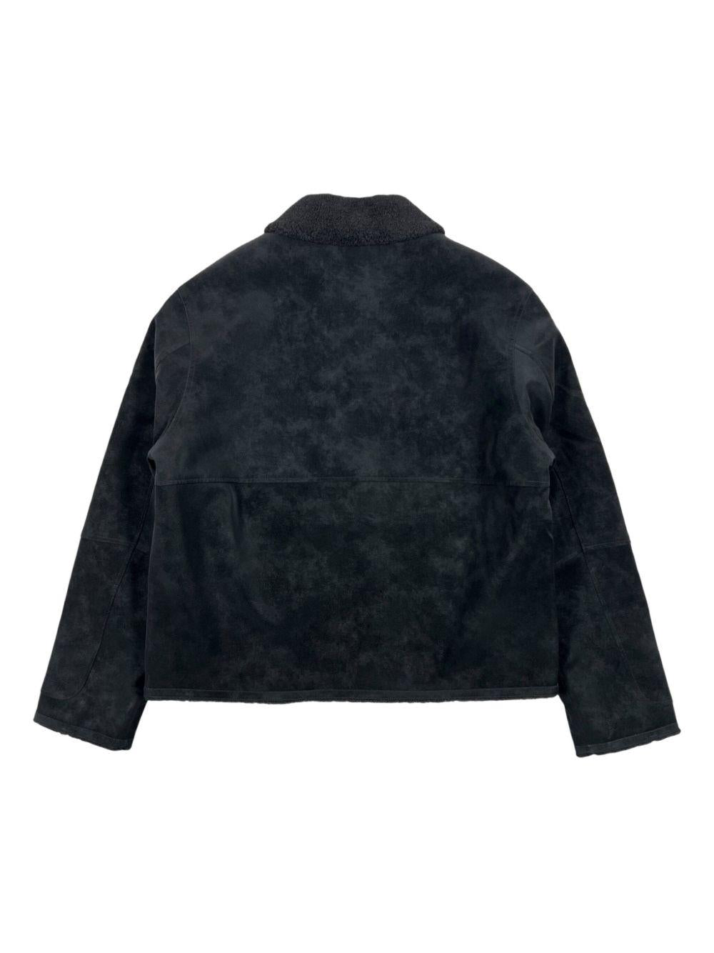 Giacca color sabbia con colletto in shearling 