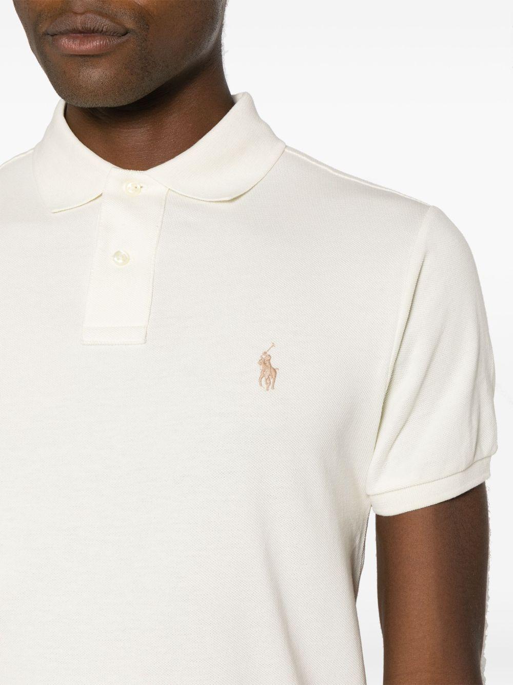 Polo crema con ricamo 