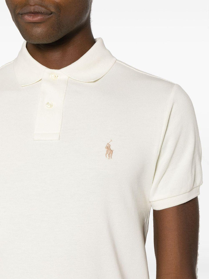 Polo crema con ricamo 