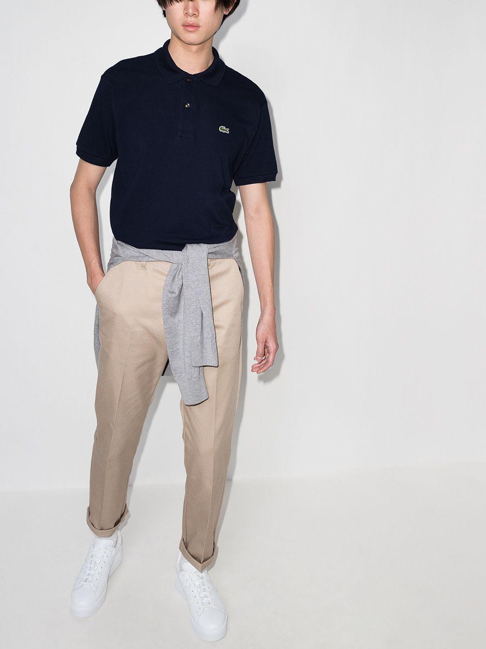 Polo blu navy con applicazione coccodrillo 