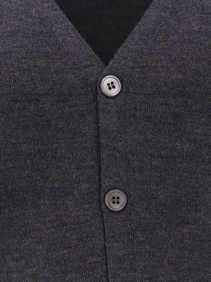 Cardigan con bottoni e scollo a V grigio scuro 