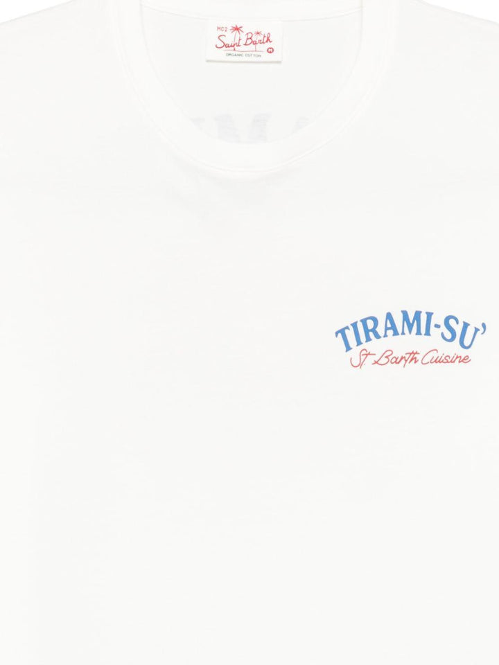 T-shirt bianca con stampa 