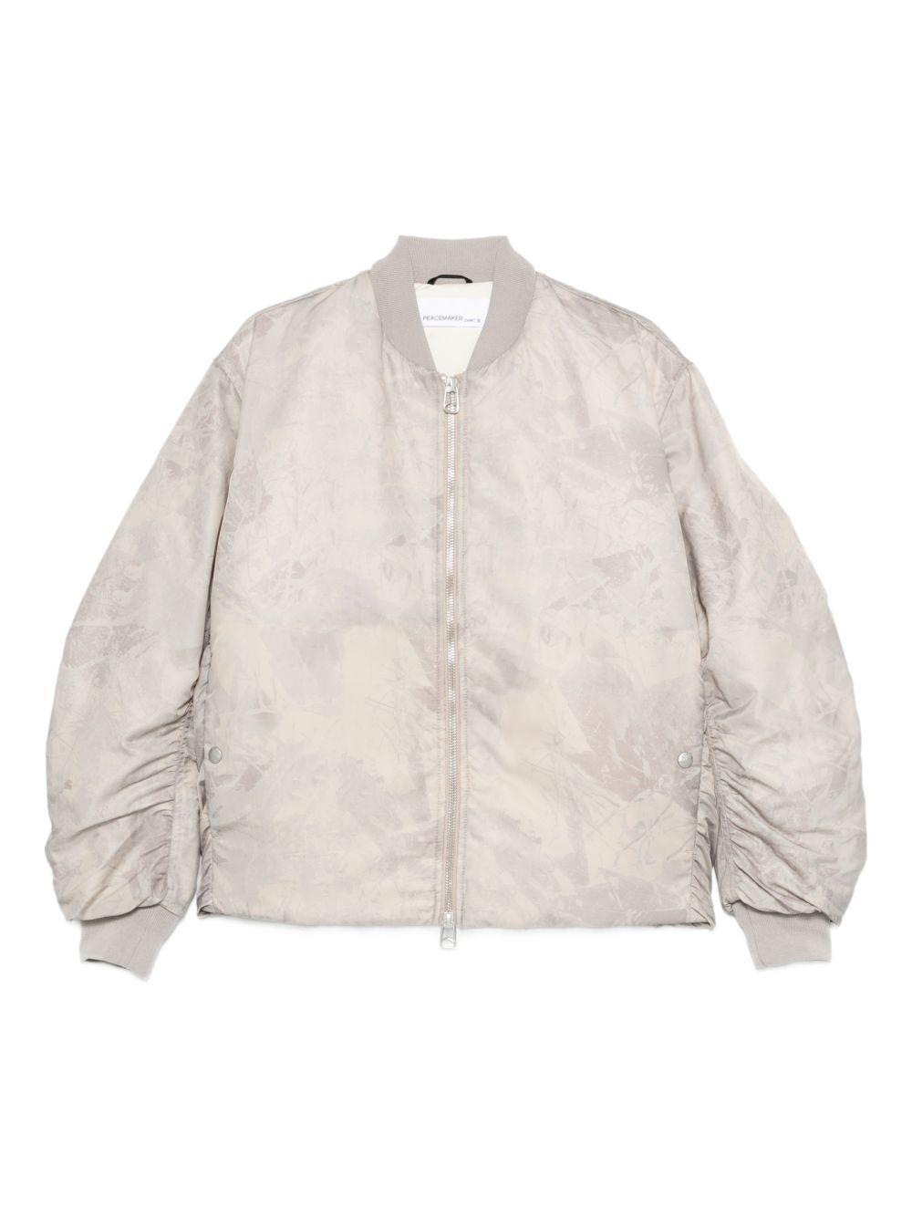 Bomber a colori neutri con zip 