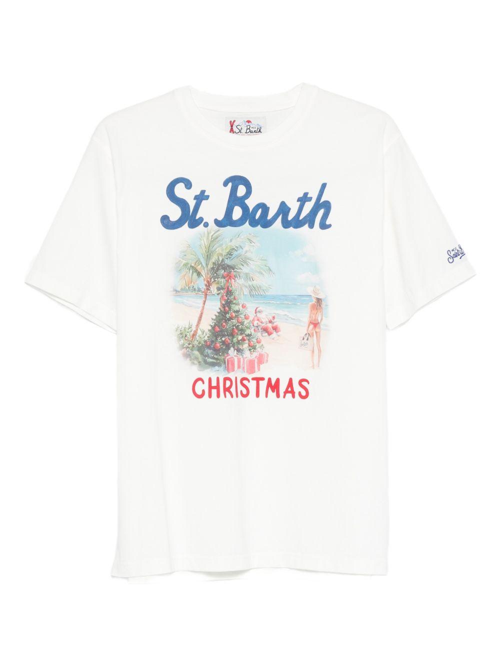 T-shirt bianca con stampa 