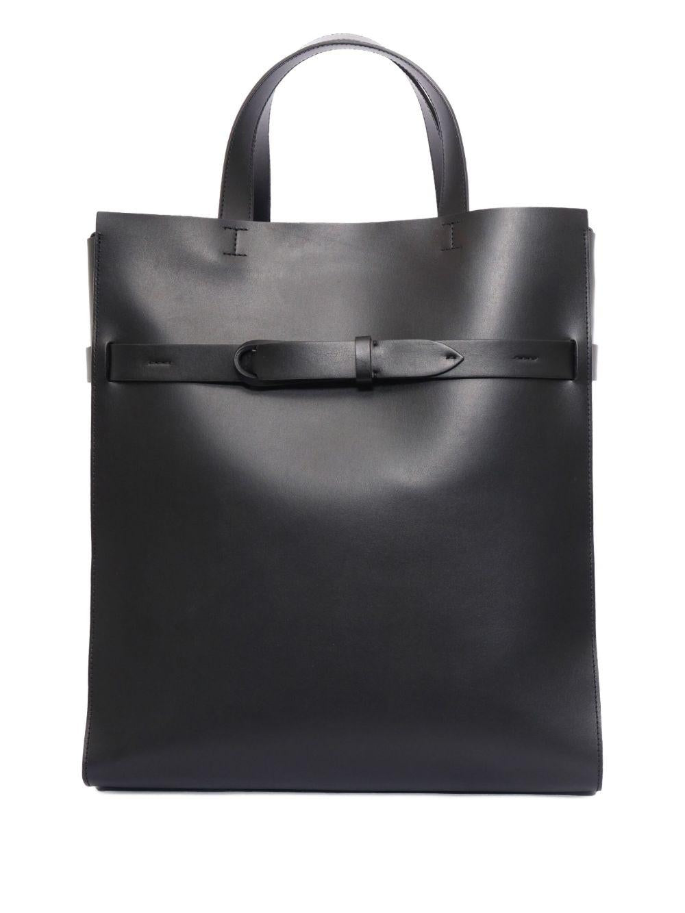 Borsa tote nera con fibbia 