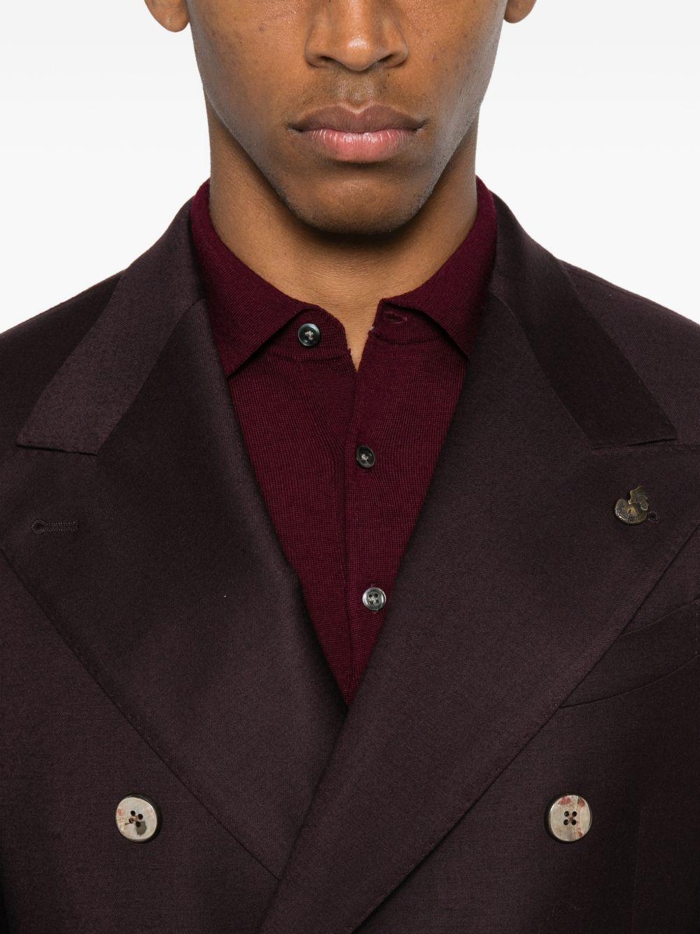 Completo in lana rosso/bordeaux 