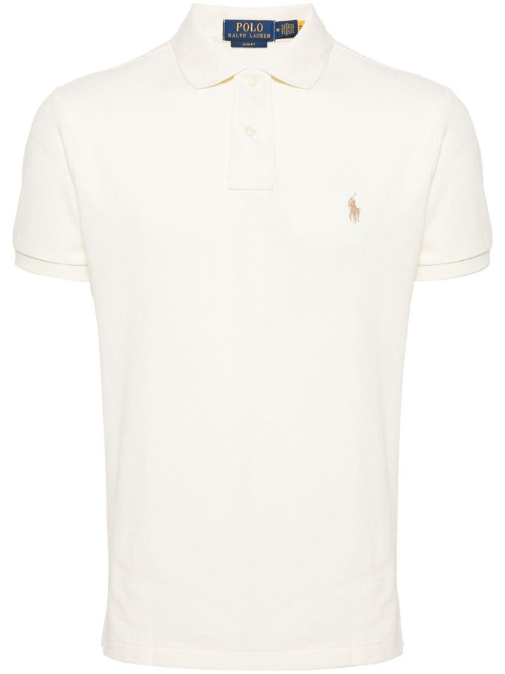 Polo crema con ricamo 