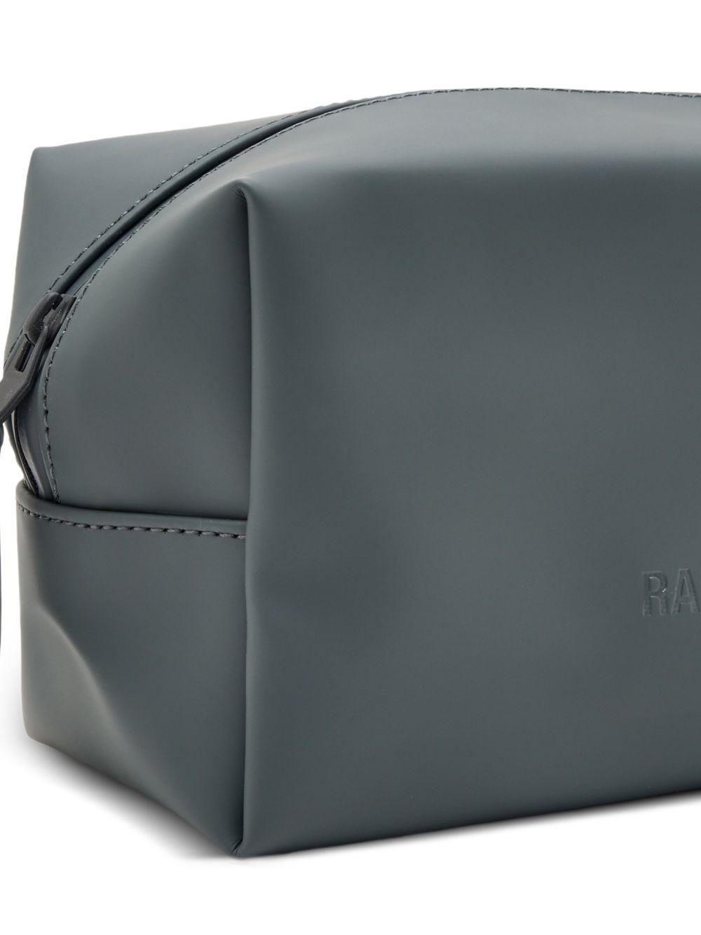 Pouch piccola dark grey con logo goffrato 