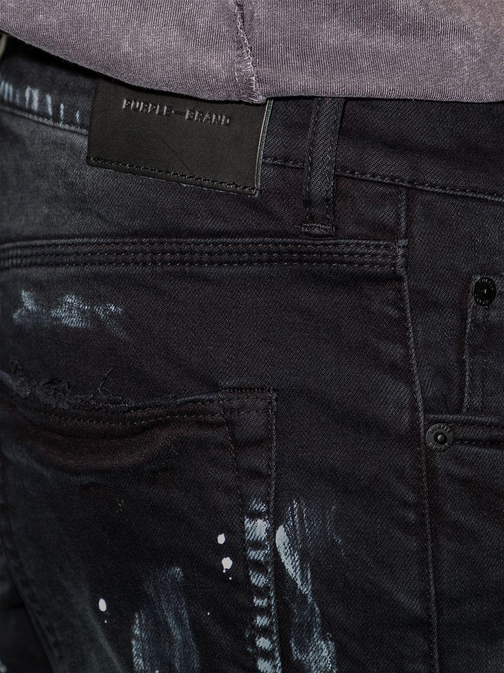 Jeans skinny effetto vernice 