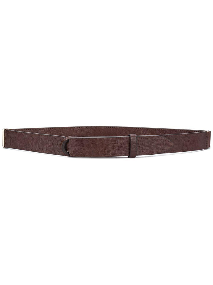 Cintura No Buckle in pelle marrone 